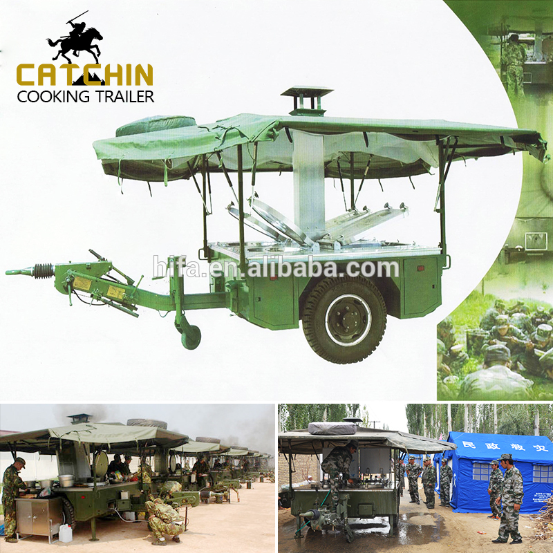Manufacturing Mobile Military Field Kitchen Trailer for cooking 150 Persons' meals