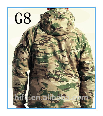 Outdoor Camouflage Coat Jacket Casaco Men Military G8 Windbreaker Fleece Hunting Jungle Clothes Size:M L XL XXL