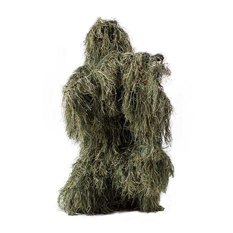 4 Parts Full Ghillie Hunting Clothing Camouflage Ghillie Suit Sniper Suit